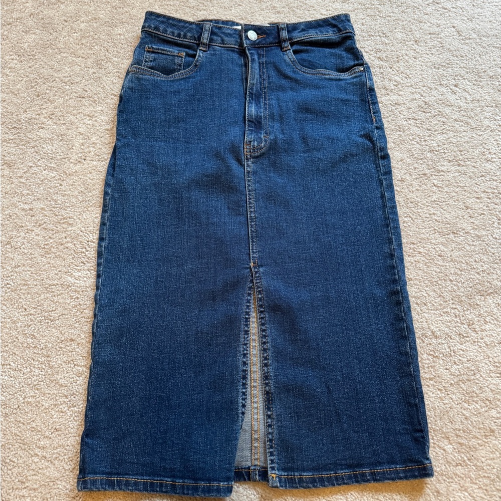 Zara Women's Blue Denim Skirt S